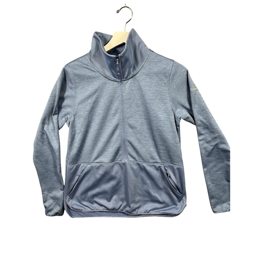 Columbia Pullover Women's M Blue Rosemont Station II 1/2‎ Zip Fleece Sweatshirt